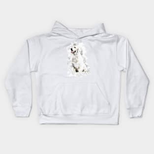 A watercolor of the Golden Retriever Dog Kids Hoodie